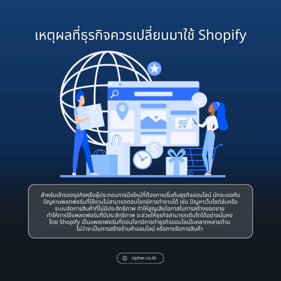 การเปลี่ยนมาใช้ Shopify เหตุผลที่ธุรกิจควรใช้