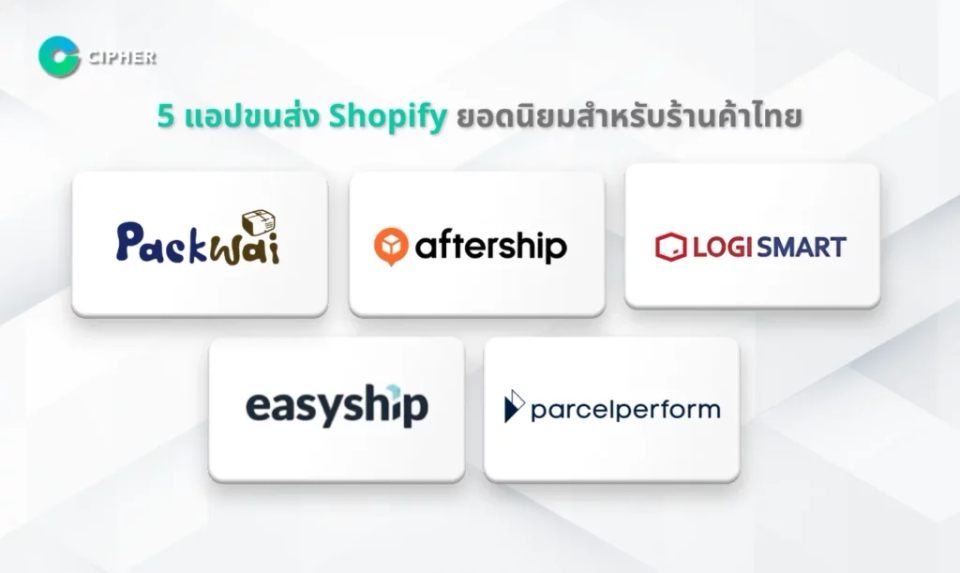 5 แอปขนส่ง Shopify