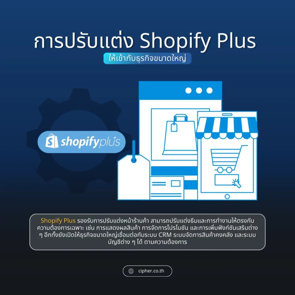 การปรับแต่งแพลตฟอร์ม Shopify Plus