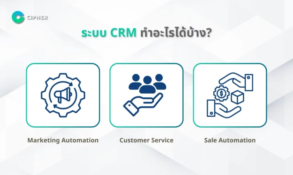 ระบบ CRM ทำอะไรได้บ้าง