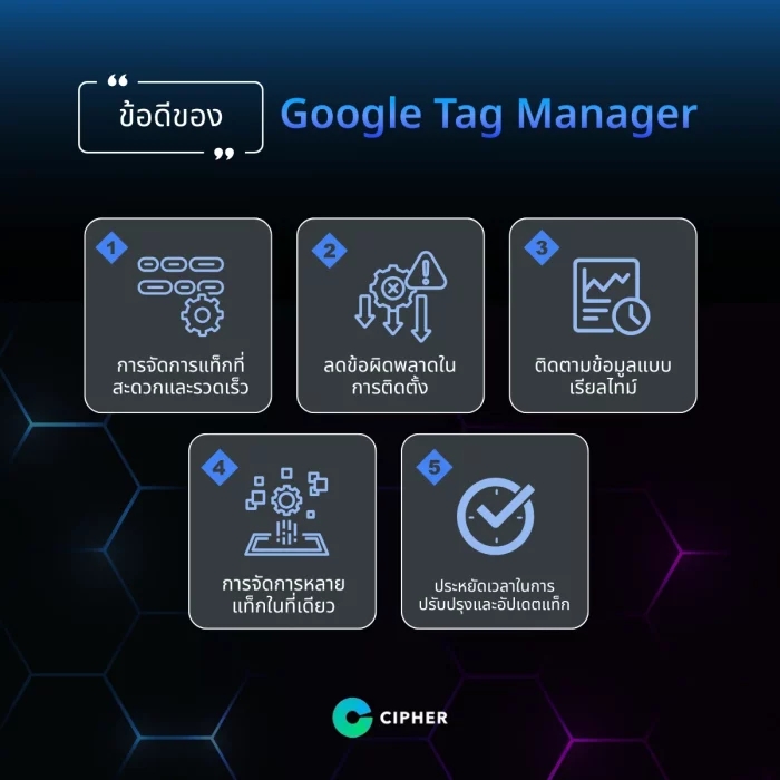 ข้อดีของ Google Tag Manager