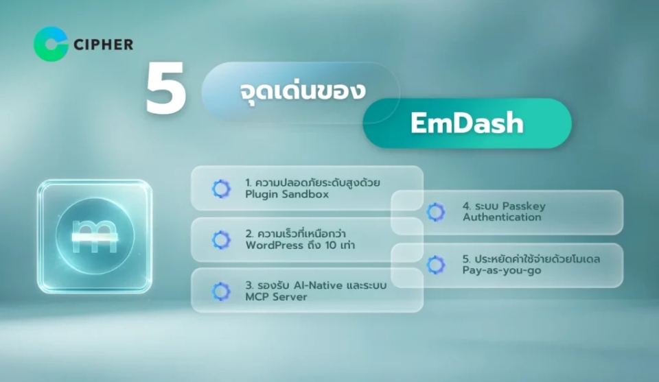 สร้างเว็บไซต์ EmDash