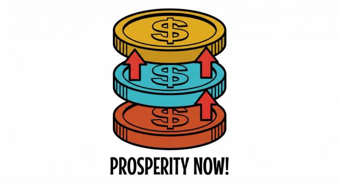 Three stacked coins or reward layers representing multiple cashback sources combining on a single purchase