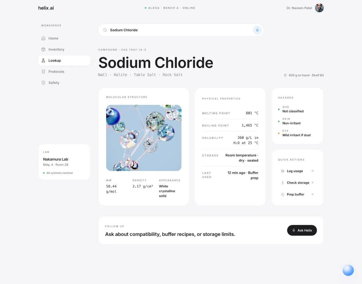 AI Voice Assistant for Laboratories — inventory management and equipment tracking