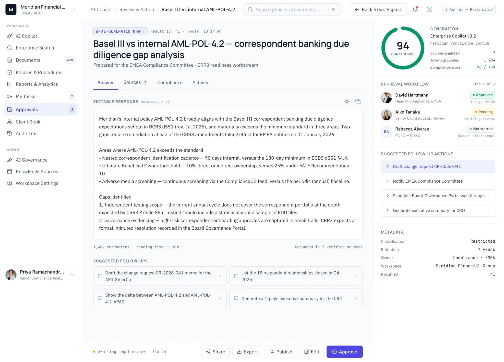 AI Copilot for Business Users — document intelligence and process guidance interface