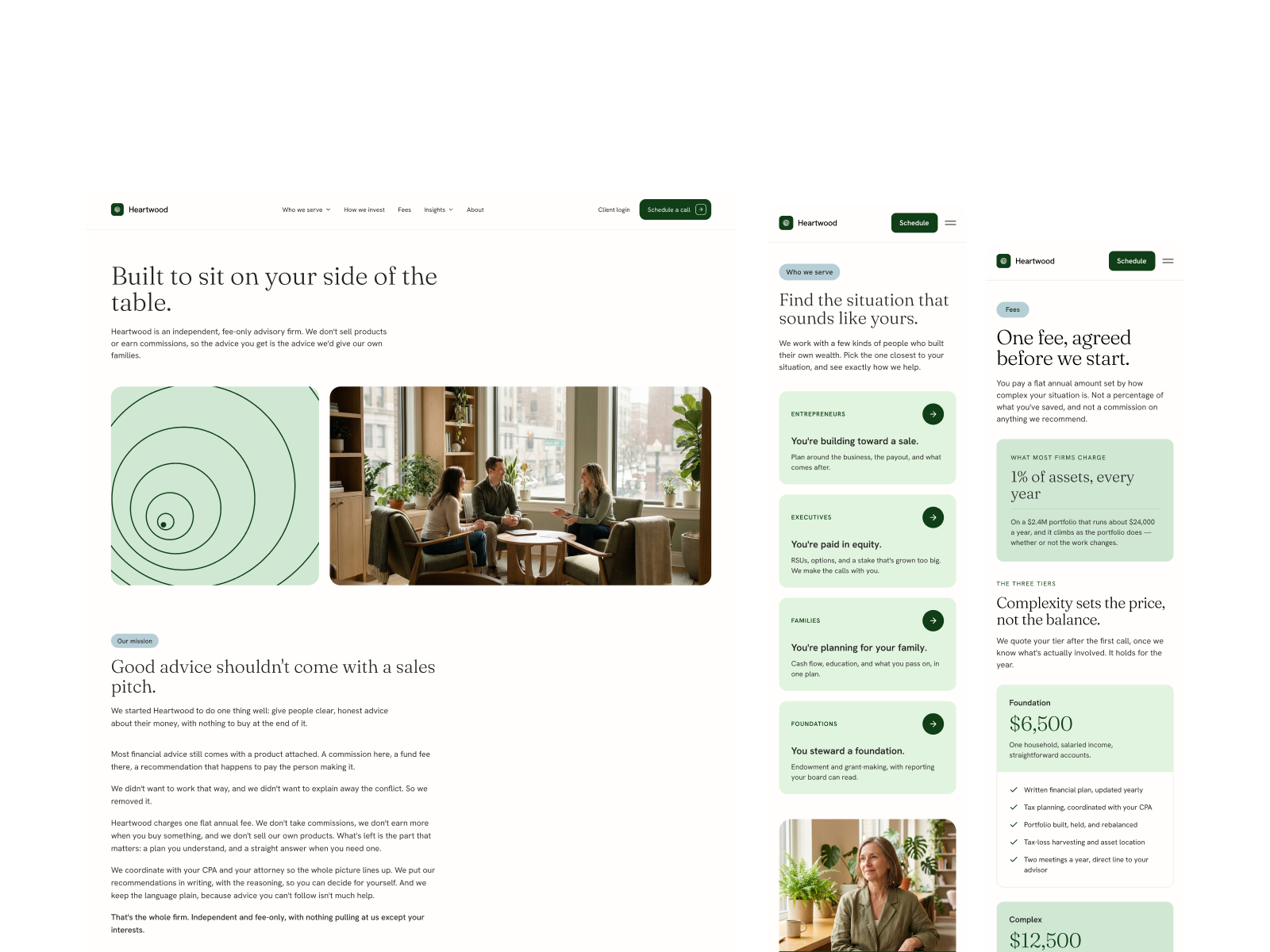 Heartwood template pages