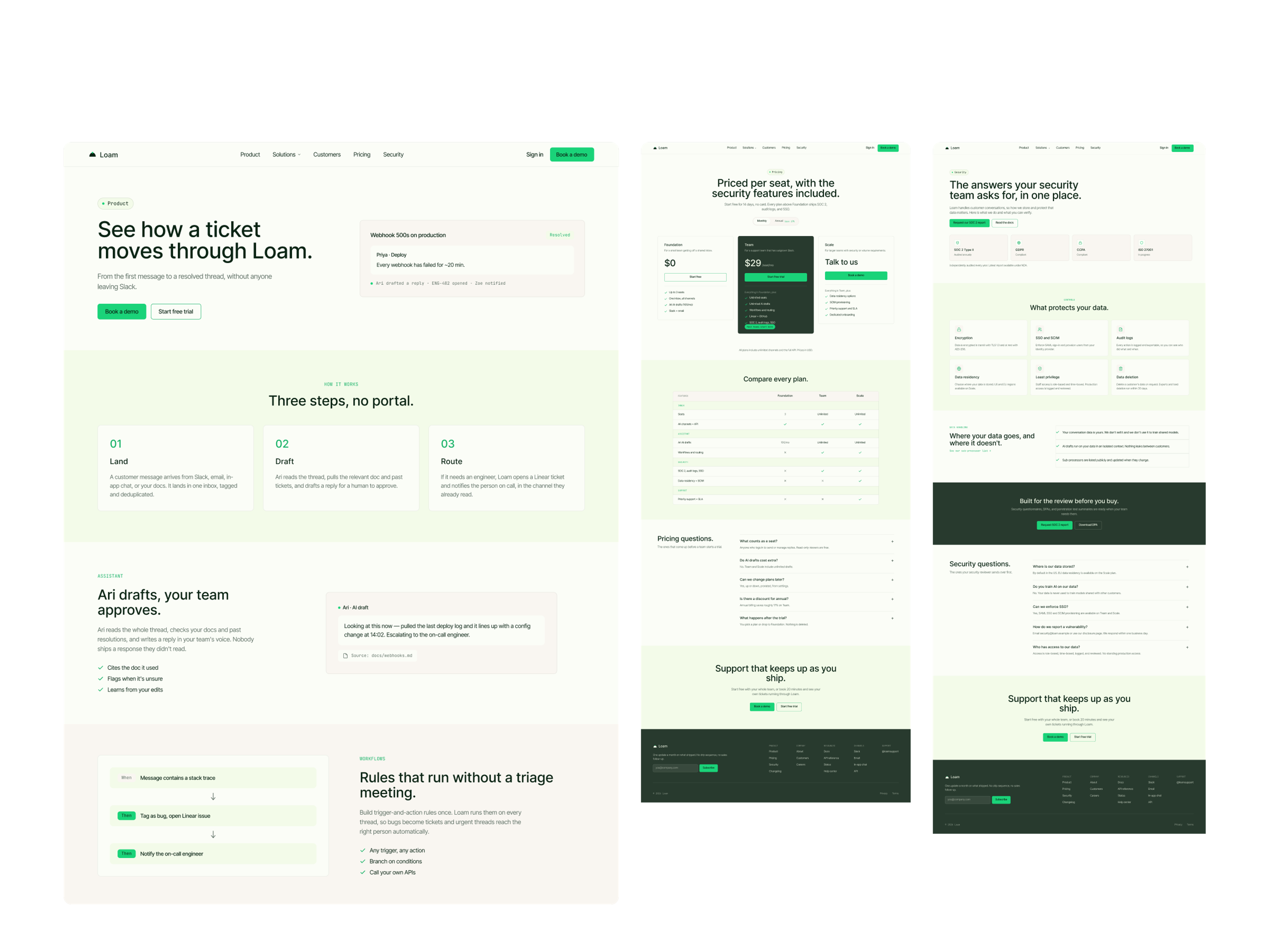 Loam template pages