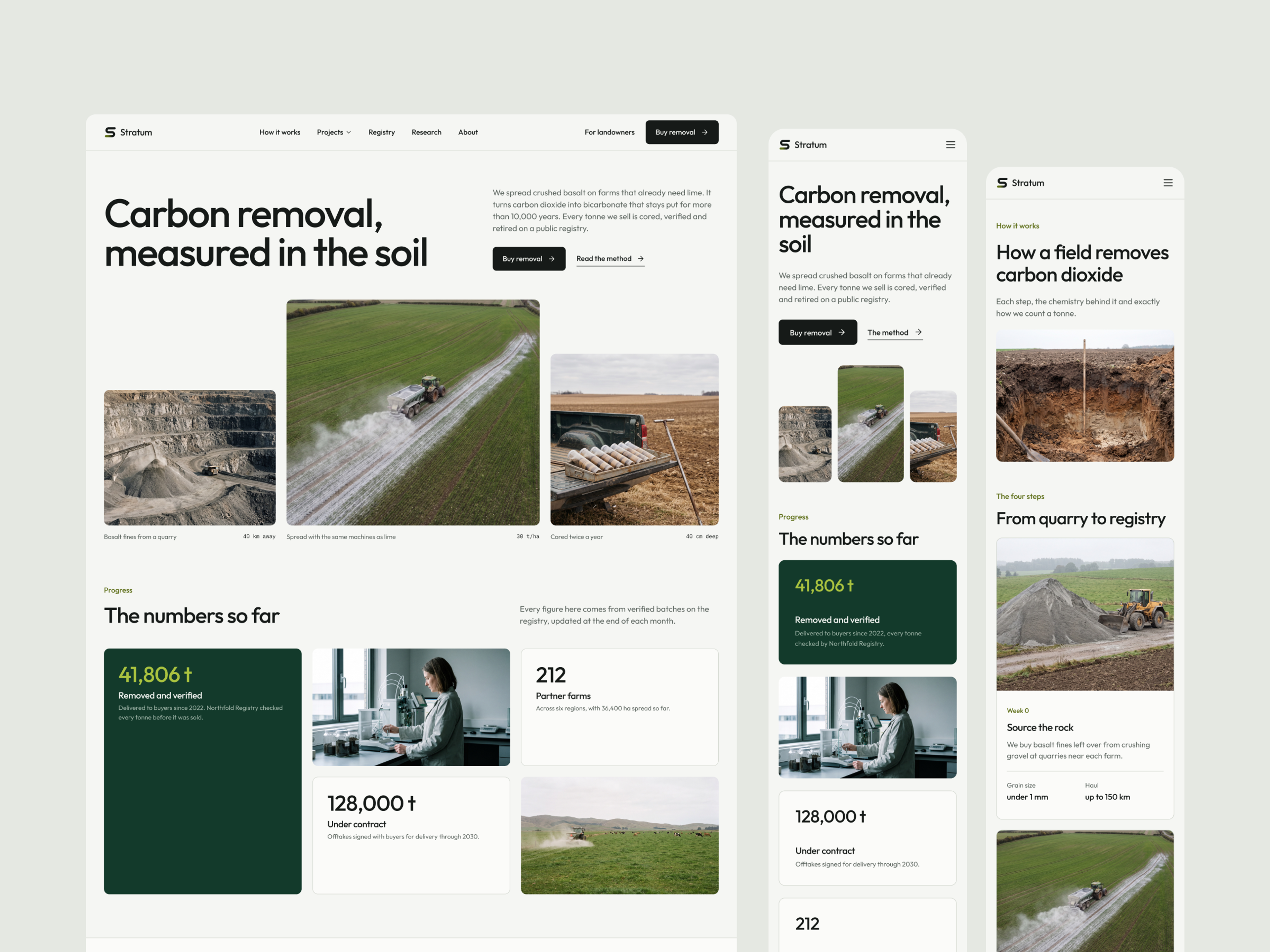 Stratum homepage and method pages