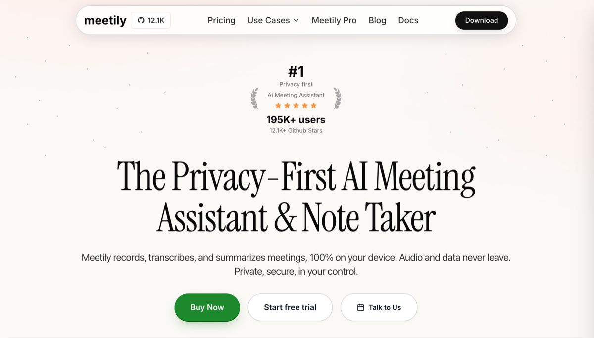 Meetily open-source local AI meeting note taker