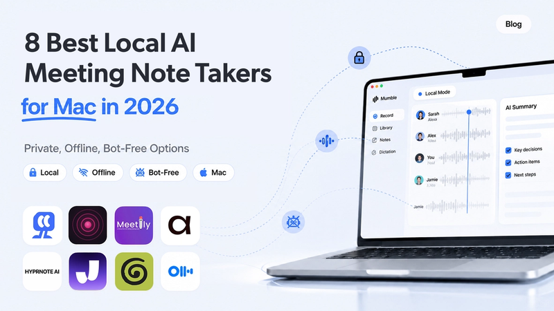 8 Best Local AI Meeting Note Takers for Mac in 2026: private, offline, bot-free options