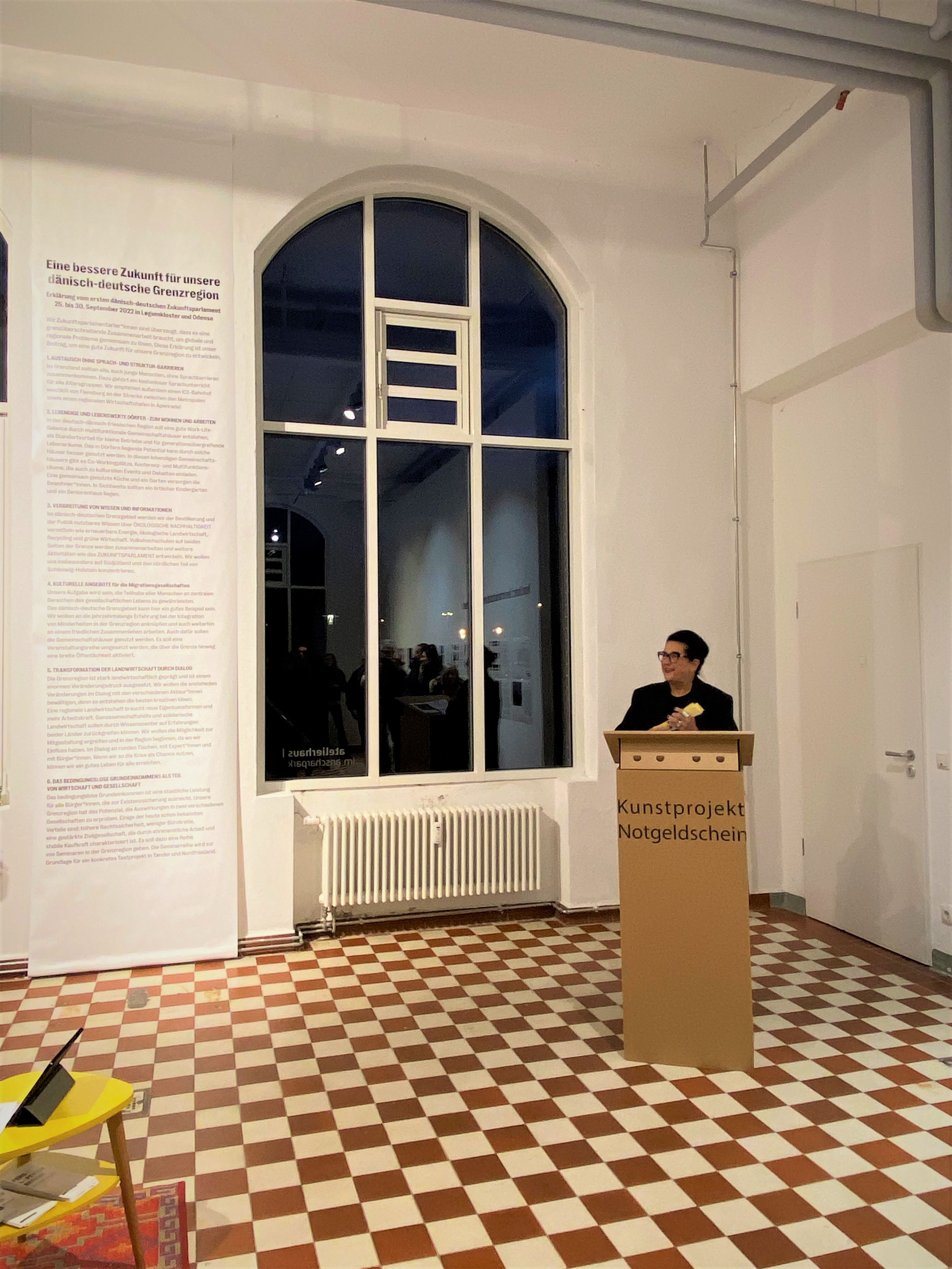 Heike Sockhaus opening the exhibition