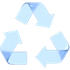 Illustrated blue recycle icon
