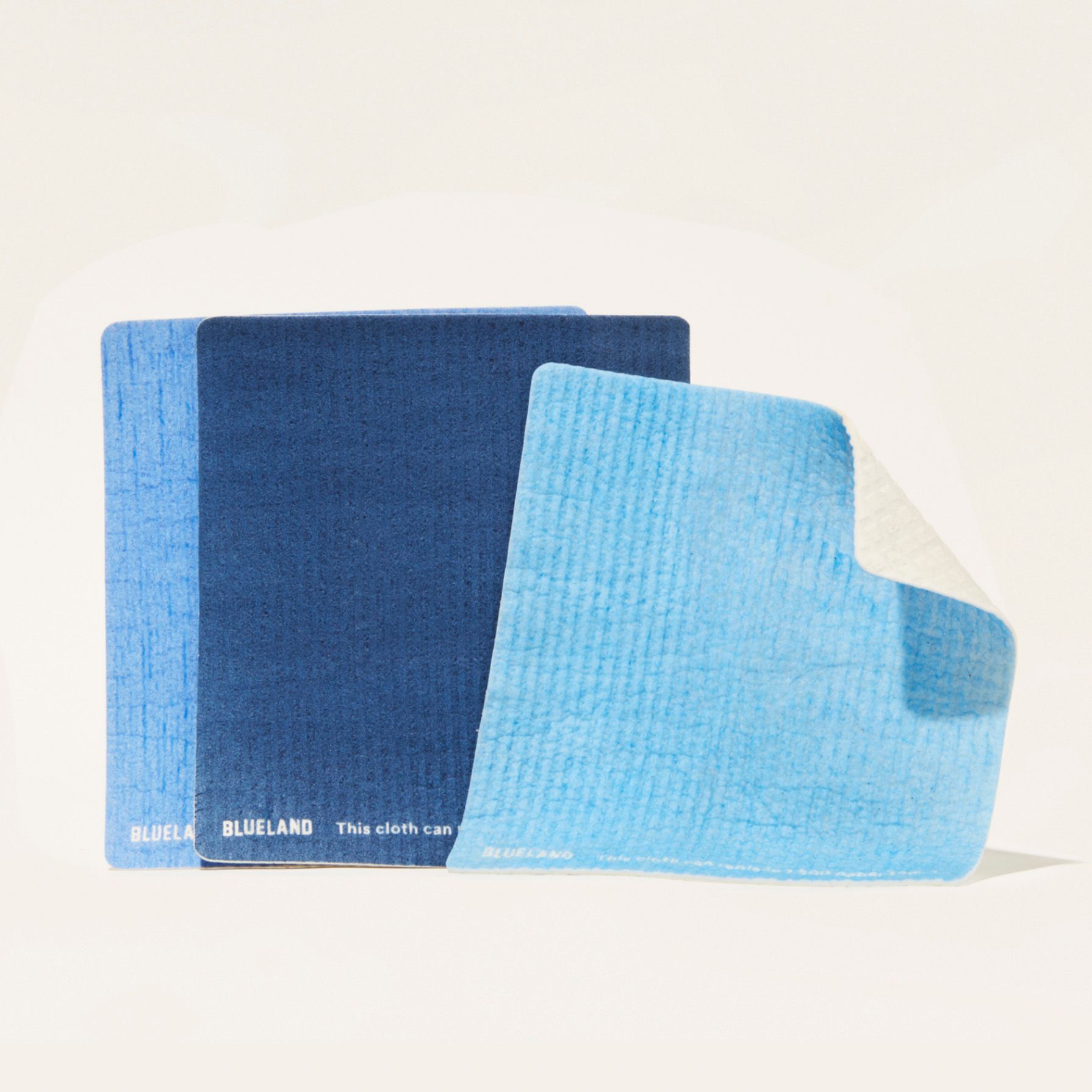 Blueland Cloud Cloth - 3 Pack - Reusable Ultra-Absorbent Swedish Dish Cloth, Natural Kitchen Sponge Towel, Made from All-Natural Cotton & Plant
