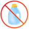 Plastic blue jug icon with red cross out