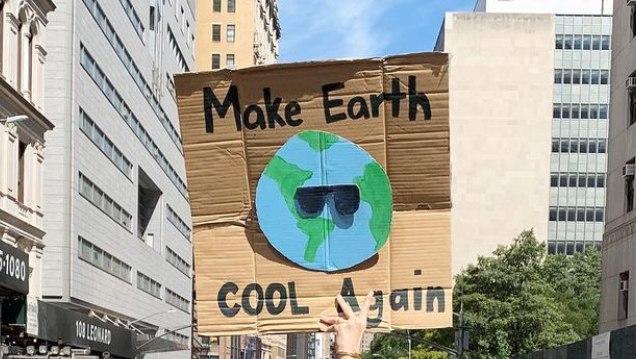 Make Earth cool again sign