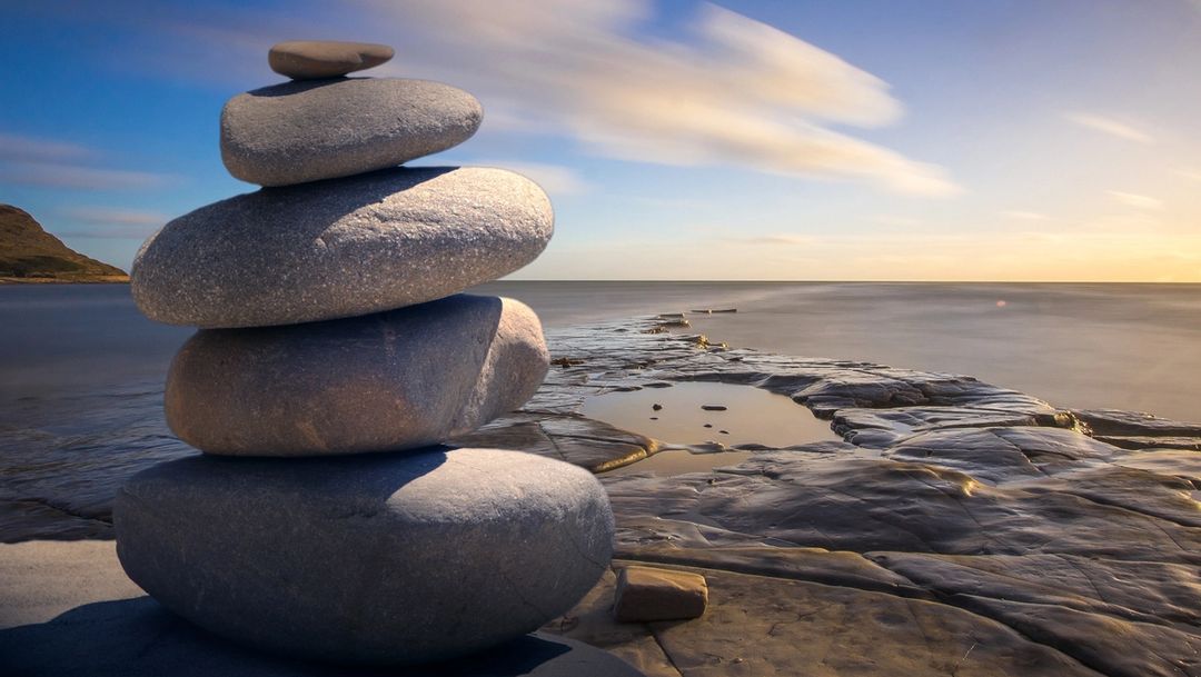 Meditation pile of stones