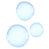 3 illustrated bubbles
