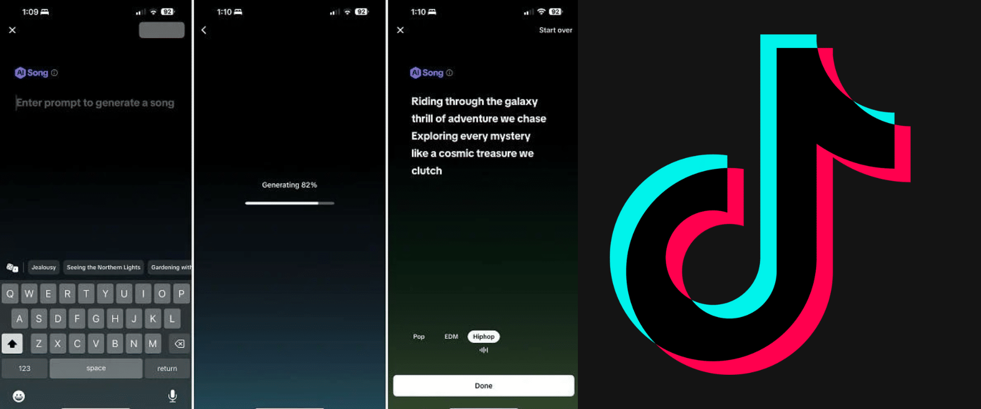 TikTok’s new AI song generation process