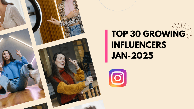 TOP 30 (insane) Growing Influencers in January 2025