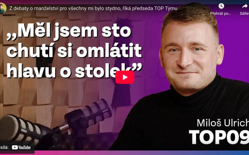 YouTuber Lukefry zpovídal předsedu Miloše Ulricha