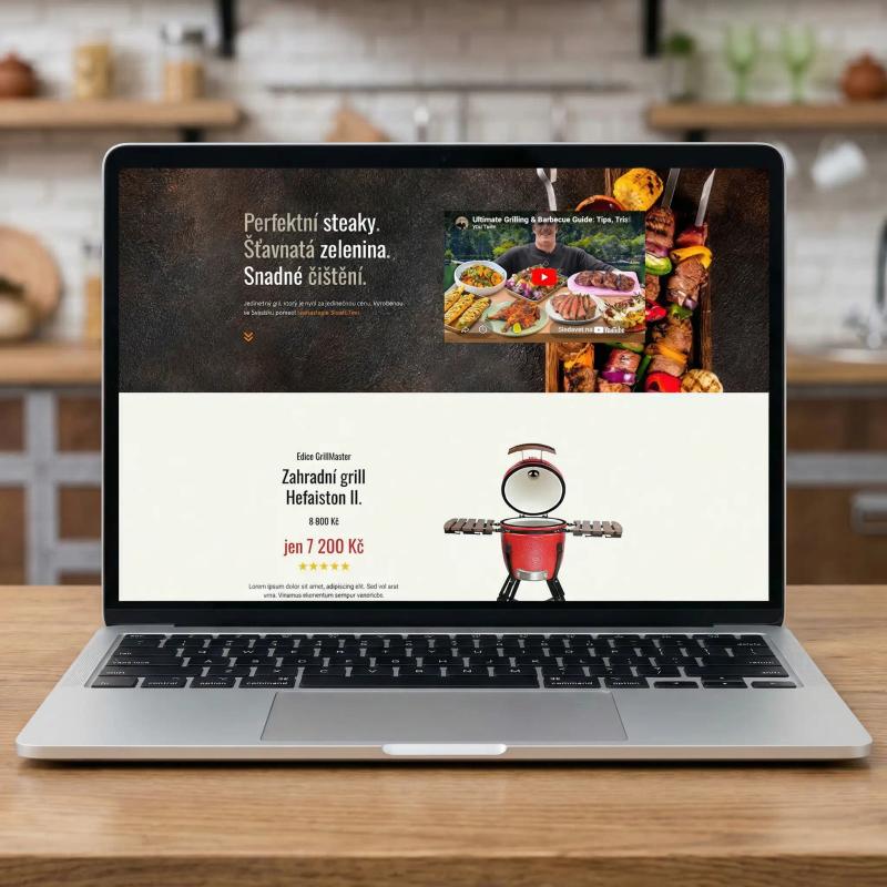 Microsite / One-page web — ukázka výstupu