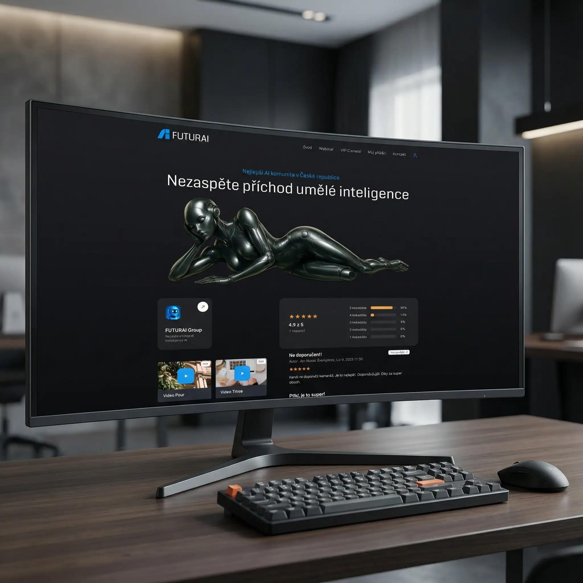 Webdesign, stránky kurzů a komunity FUTUR AI.