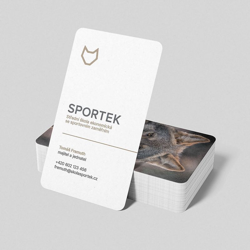 Moderní vizitka — ukázka výstupu