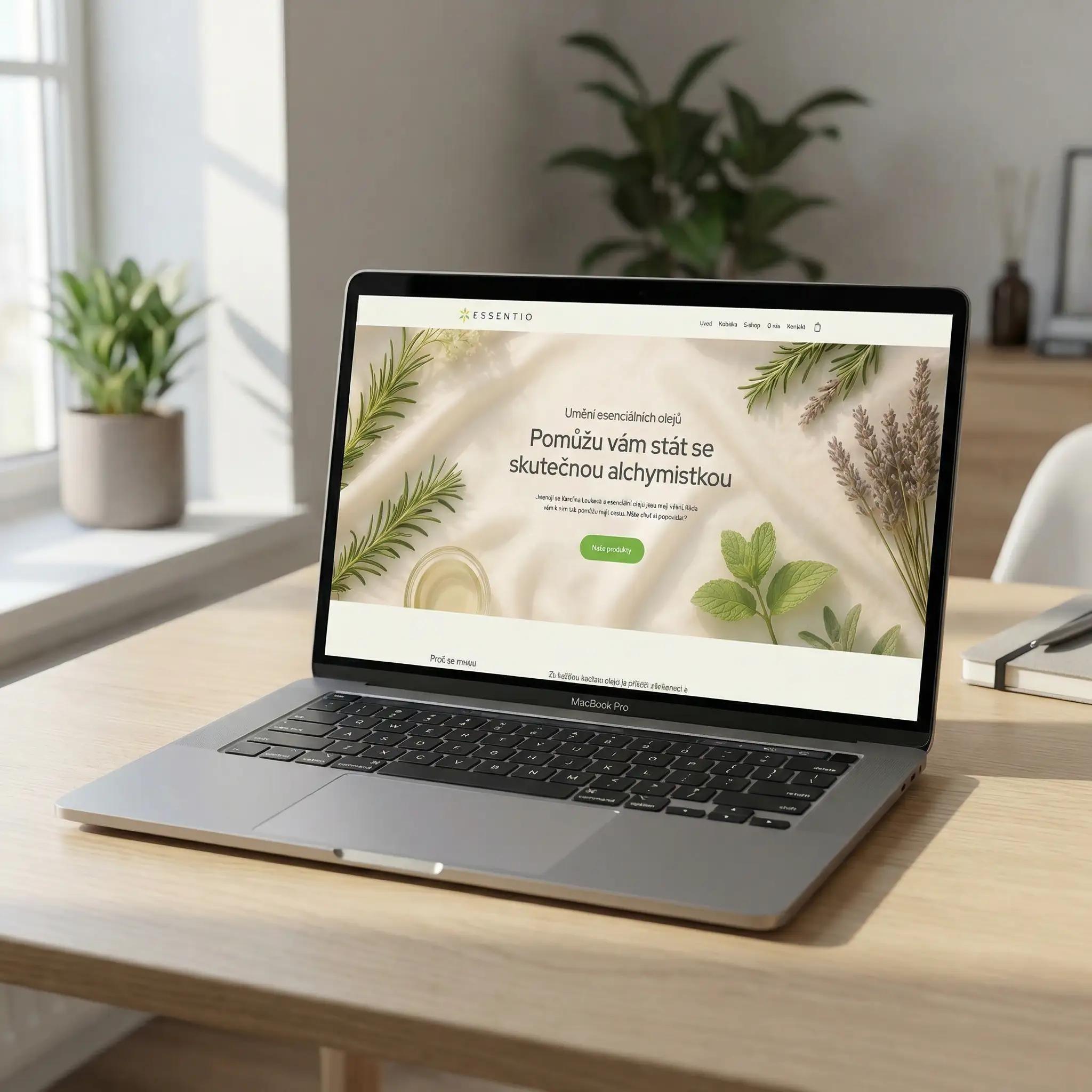 Web, e-shop a prodejní trychtýře Essentio.