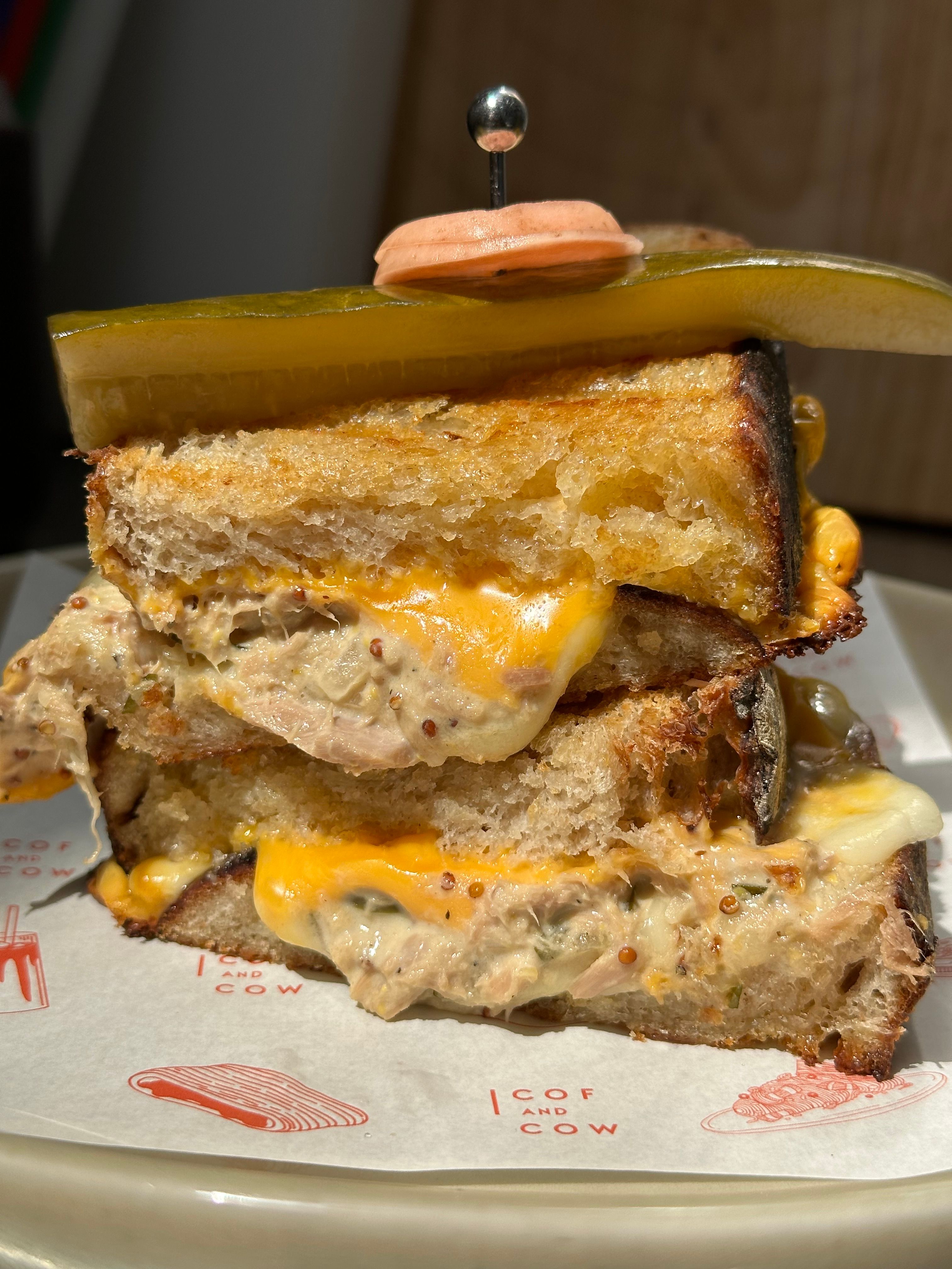 Classic Tuna Melt Grilled Cheese Sandwich