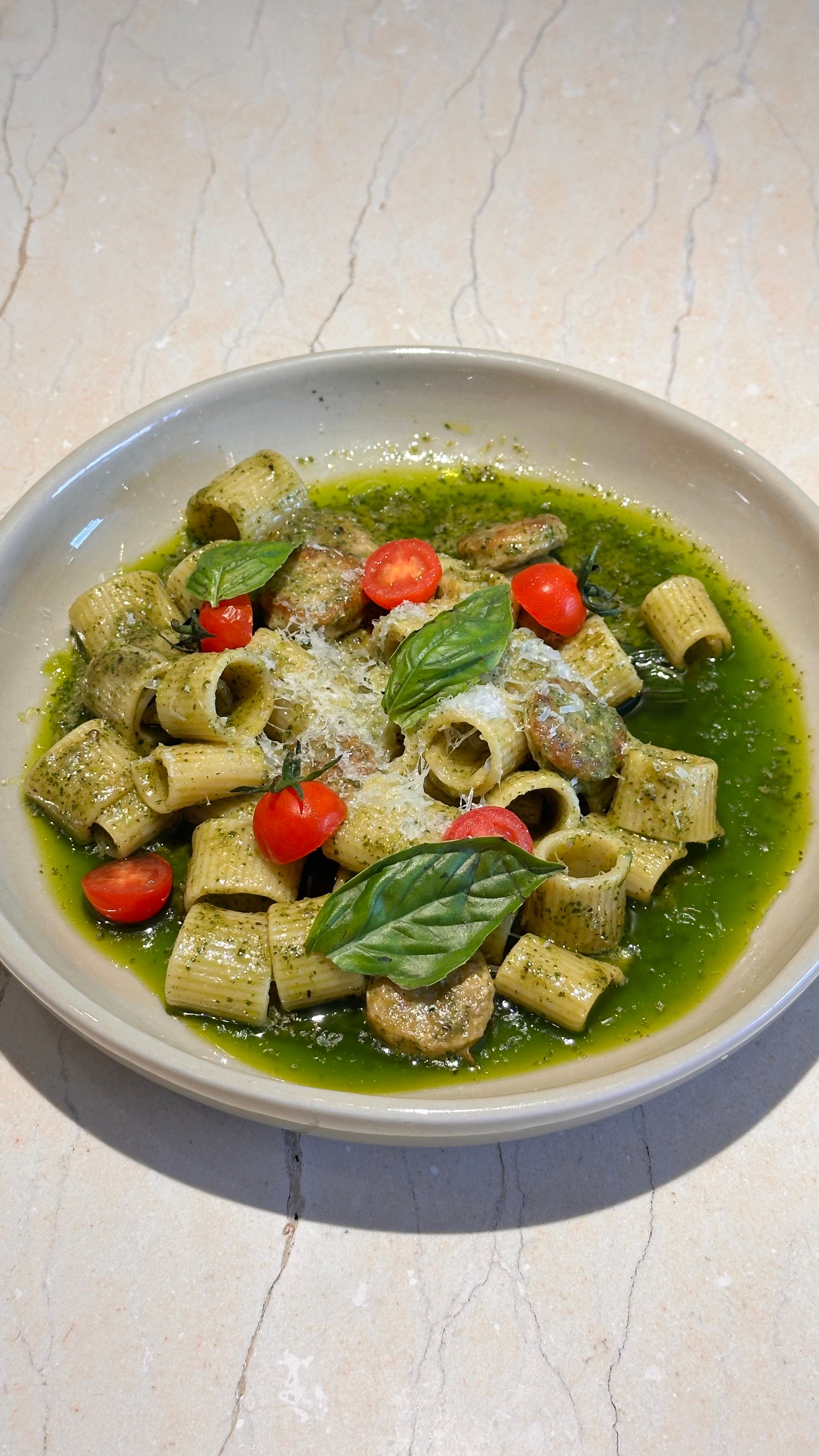 SAUSAGE PESTO PASTA