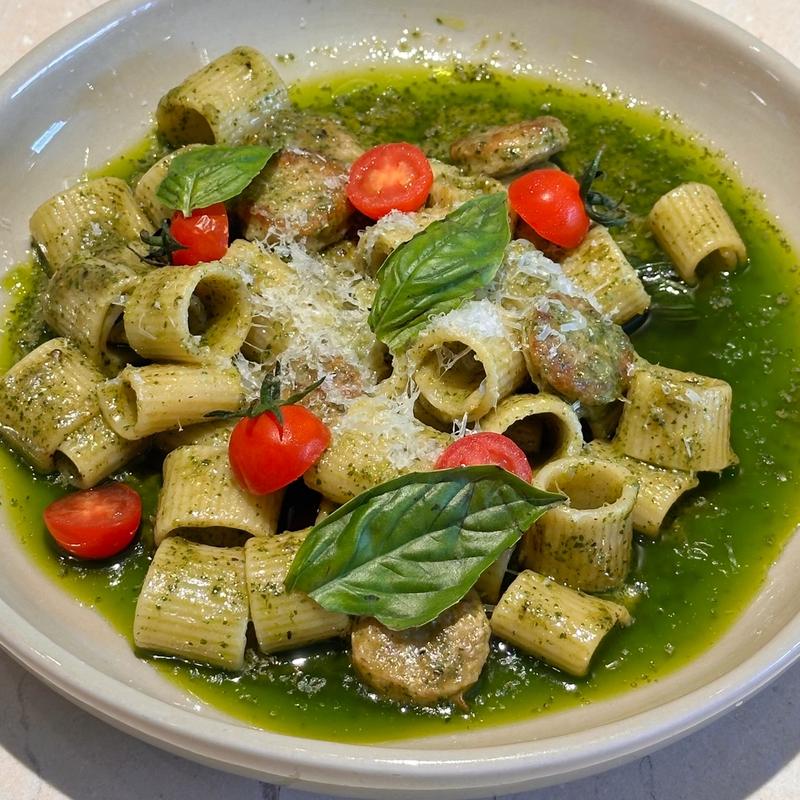 SAUSAGE PESTO PASTA