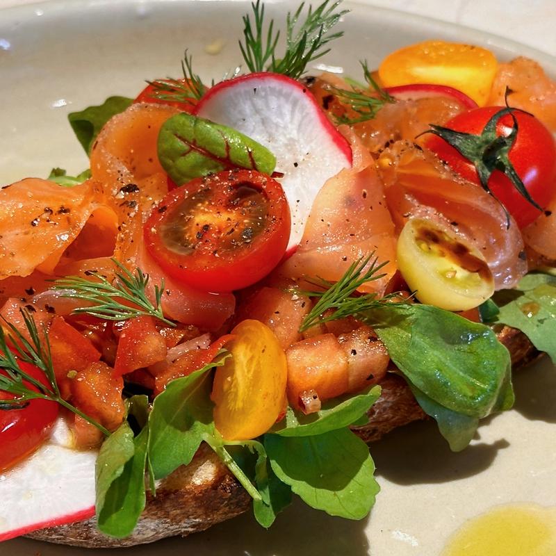 Bruschetta Smoked Salmon Toast