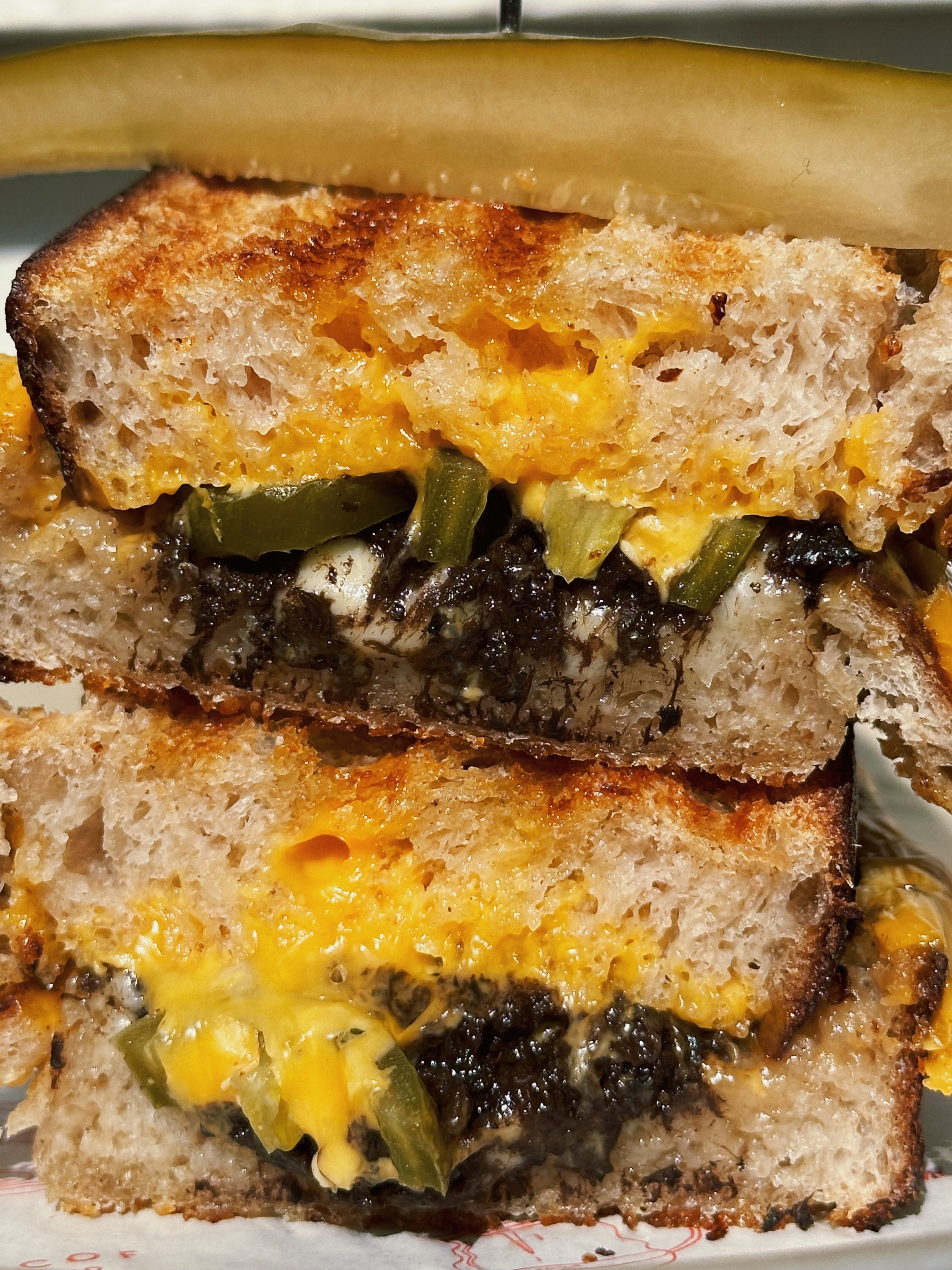 Truffle jalapeños Grilled Cheese Sandwich