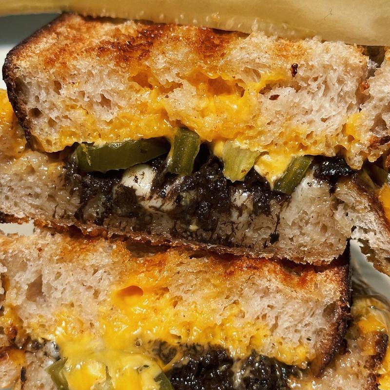 Truffle jalapeños Grilled Cheese Sandwich