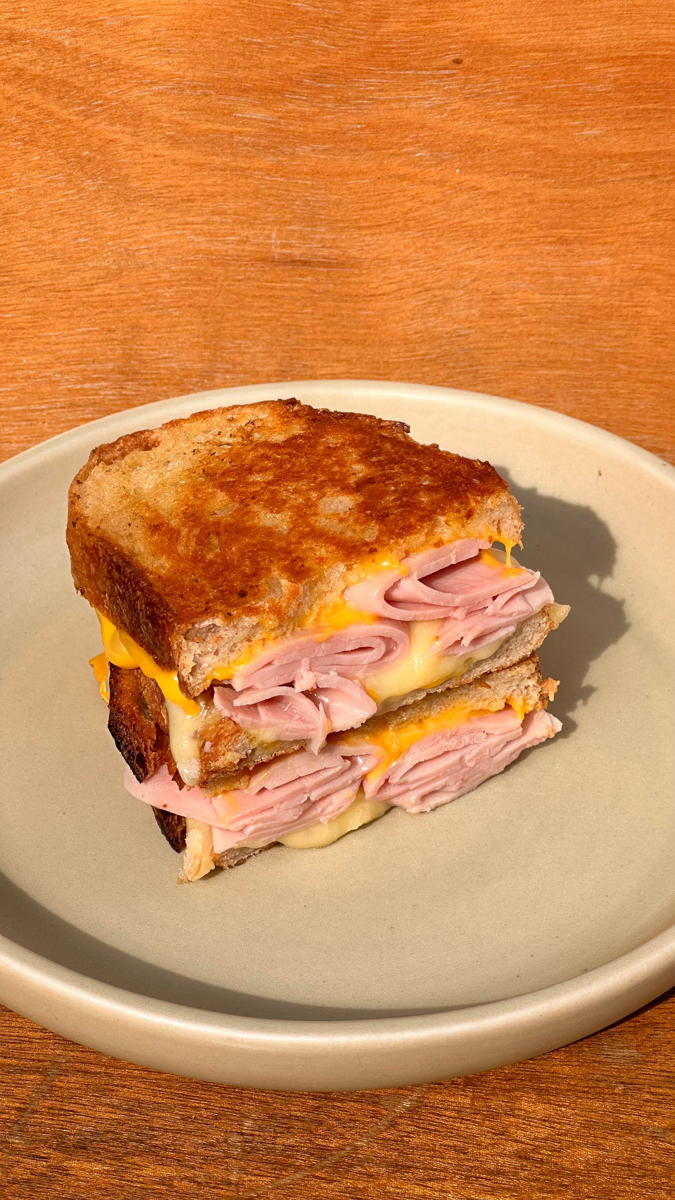 Supreme Ham Cheese Grilled Cheese Sandwich