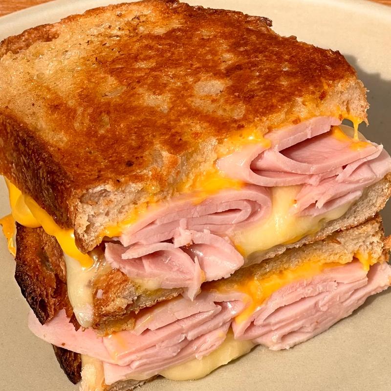 Supreme Ham Cheese Grilled Cheese Sandwich