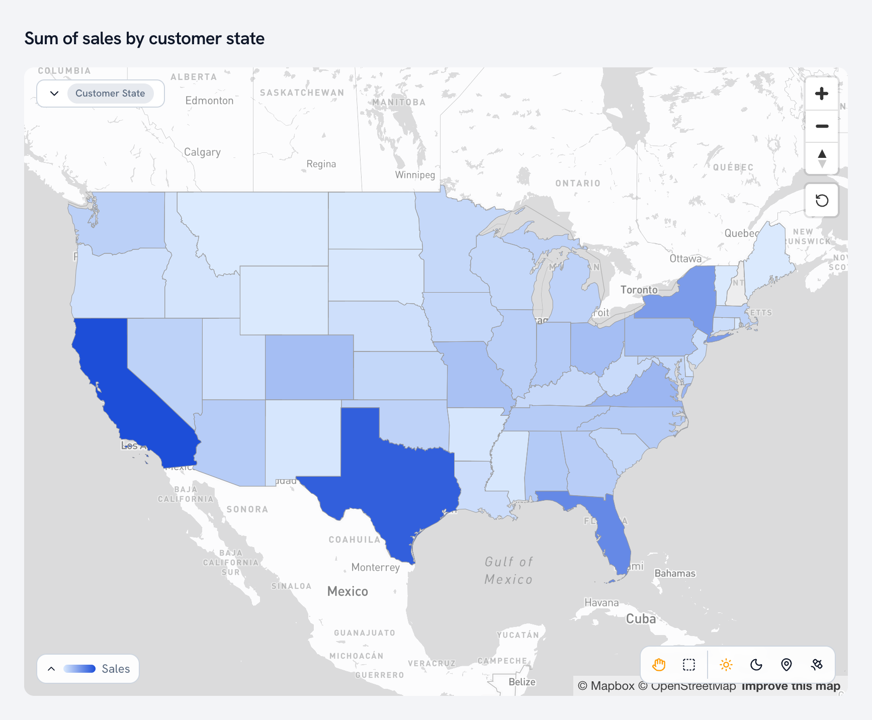 Filled map