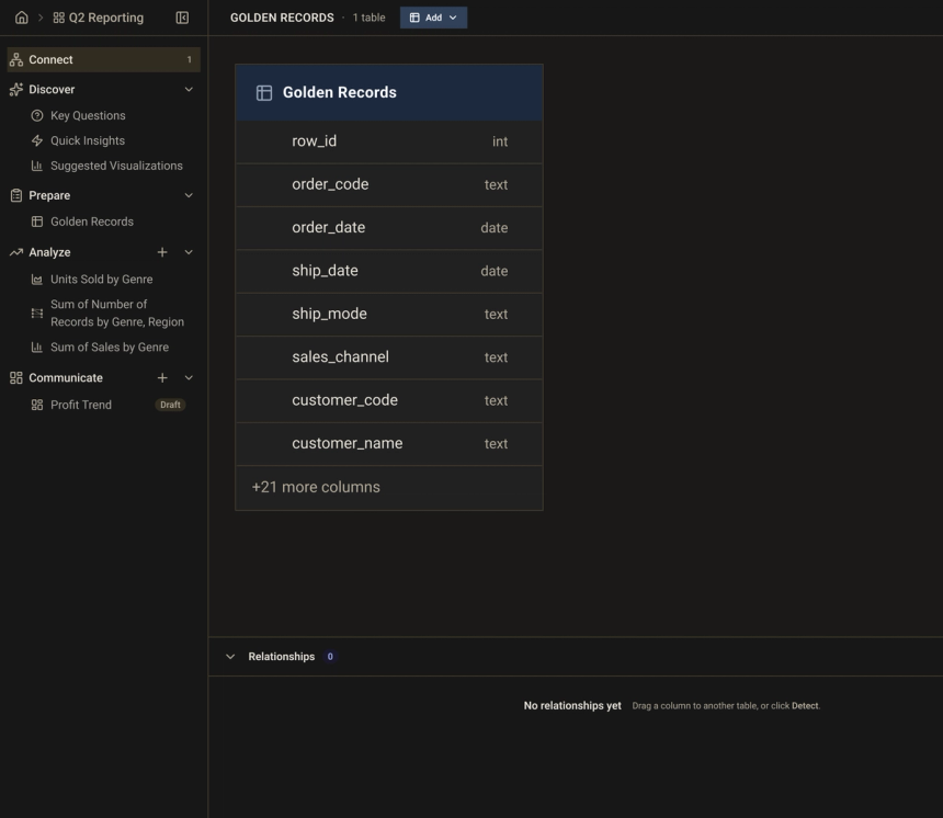 Golden Analytics — Connect