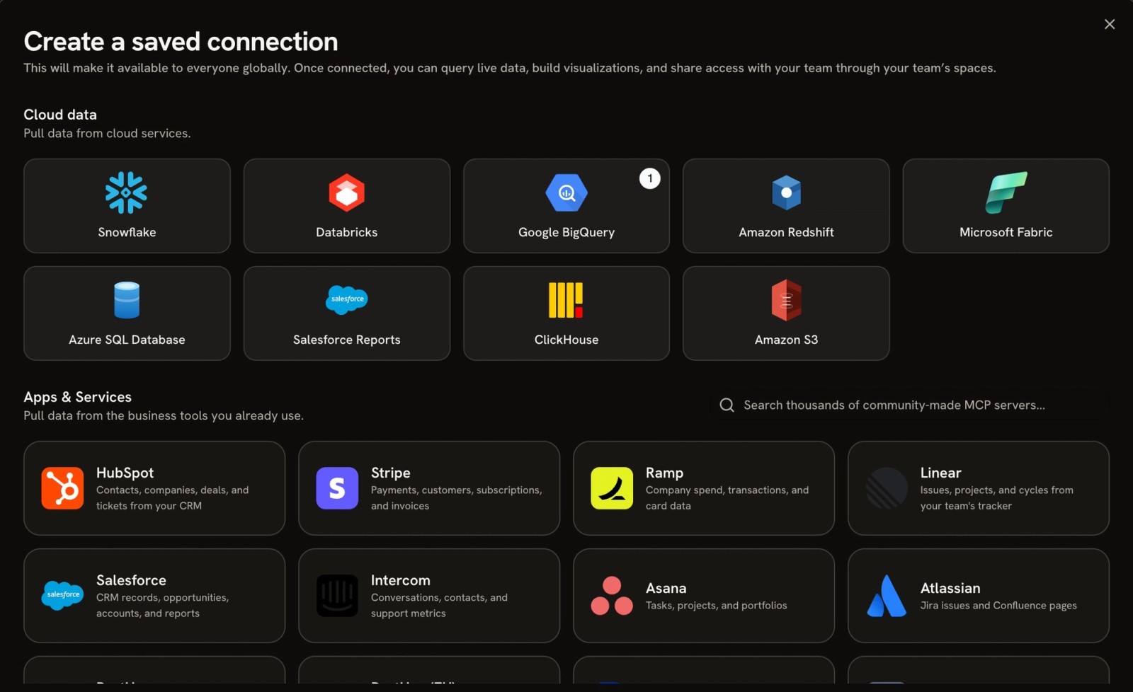 Every data source. One platform.