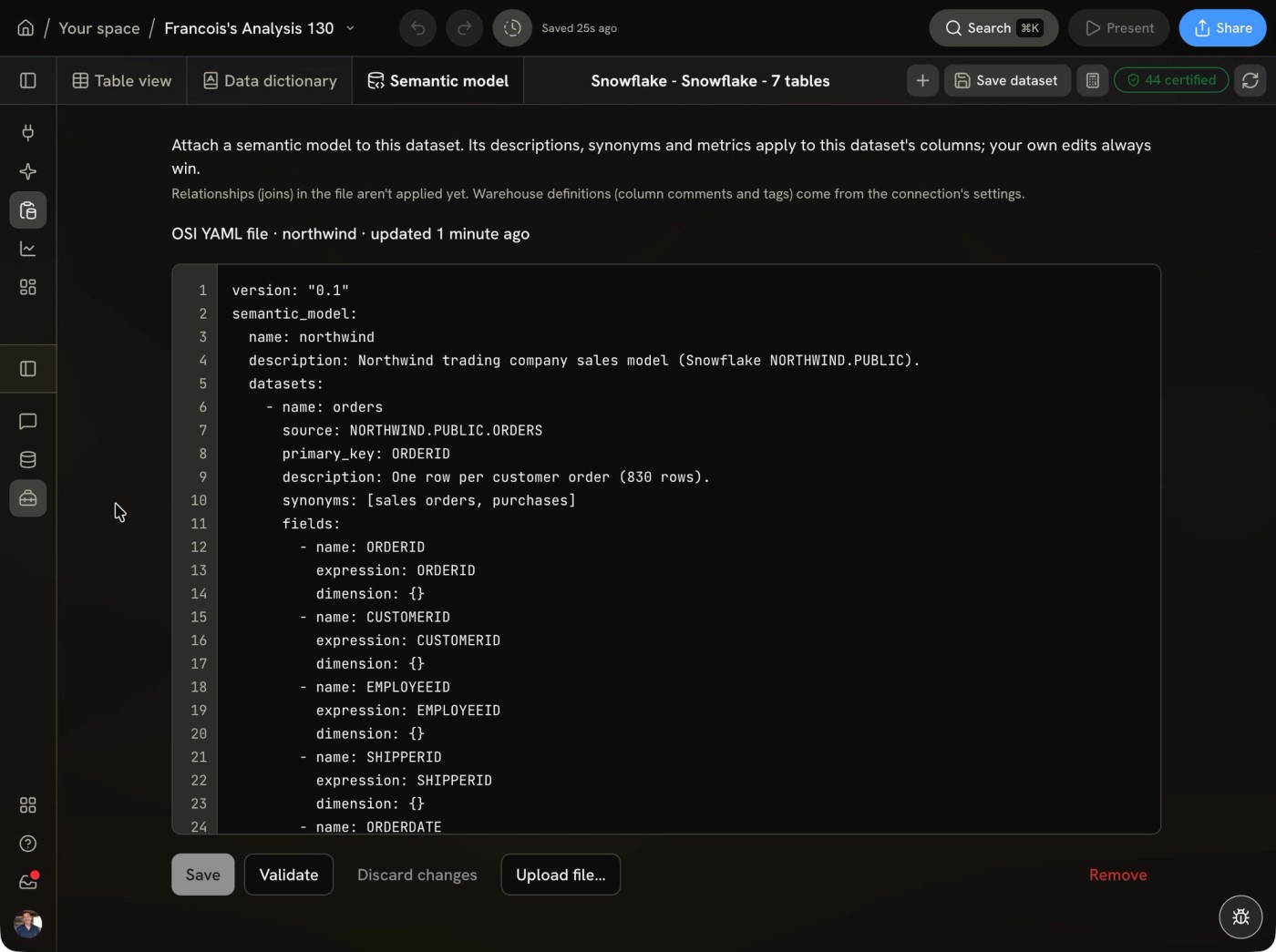Bring your own semantic model