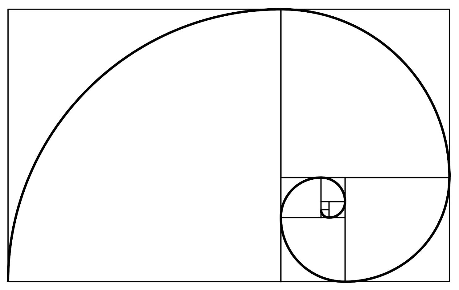 The Golden Ratio — a Fibonacci spiral built from perfect squares and circles