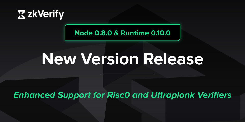 an advertisement for a new version of zkverify