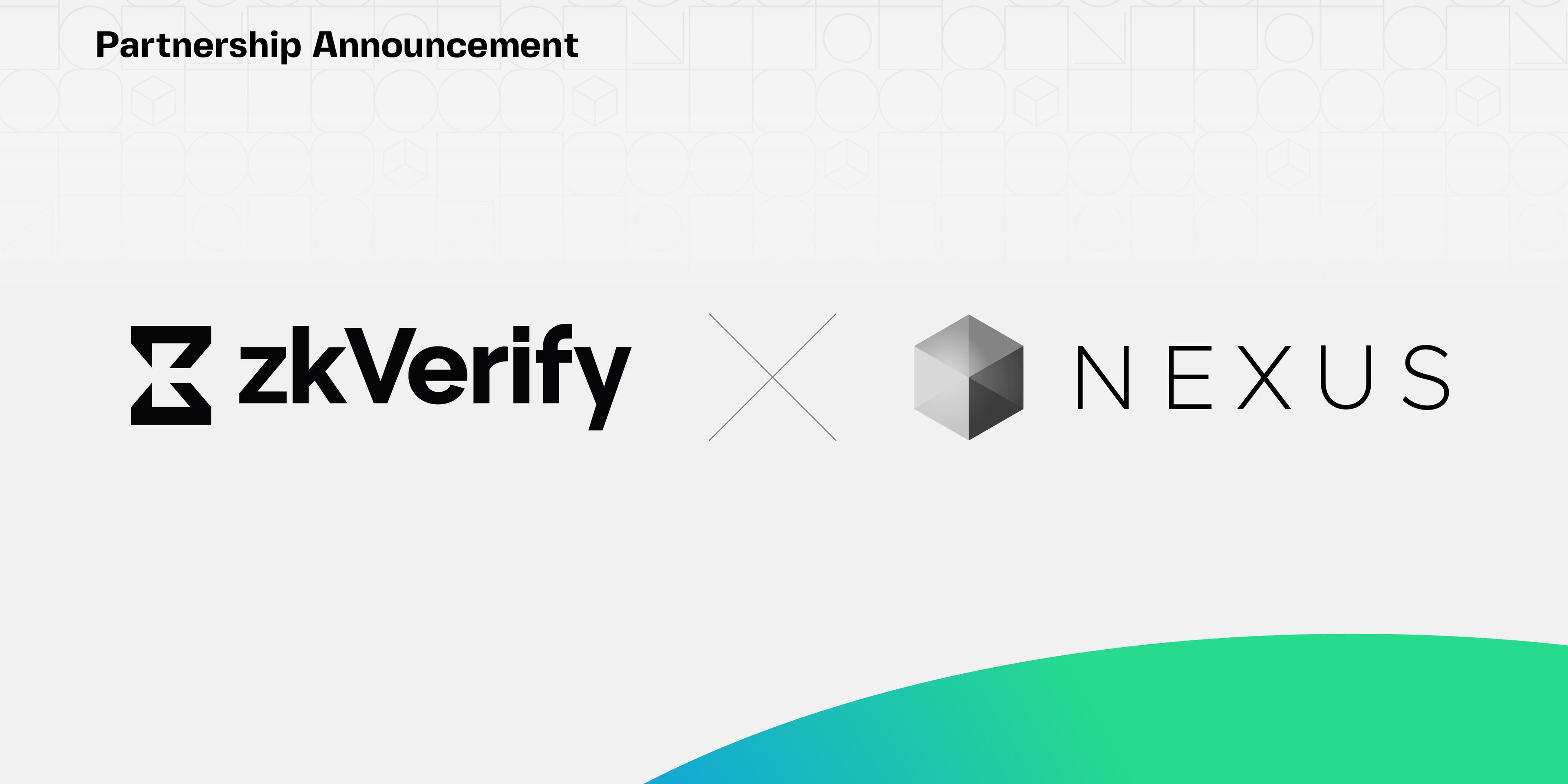 a partnership announcement between zk verify and nexus