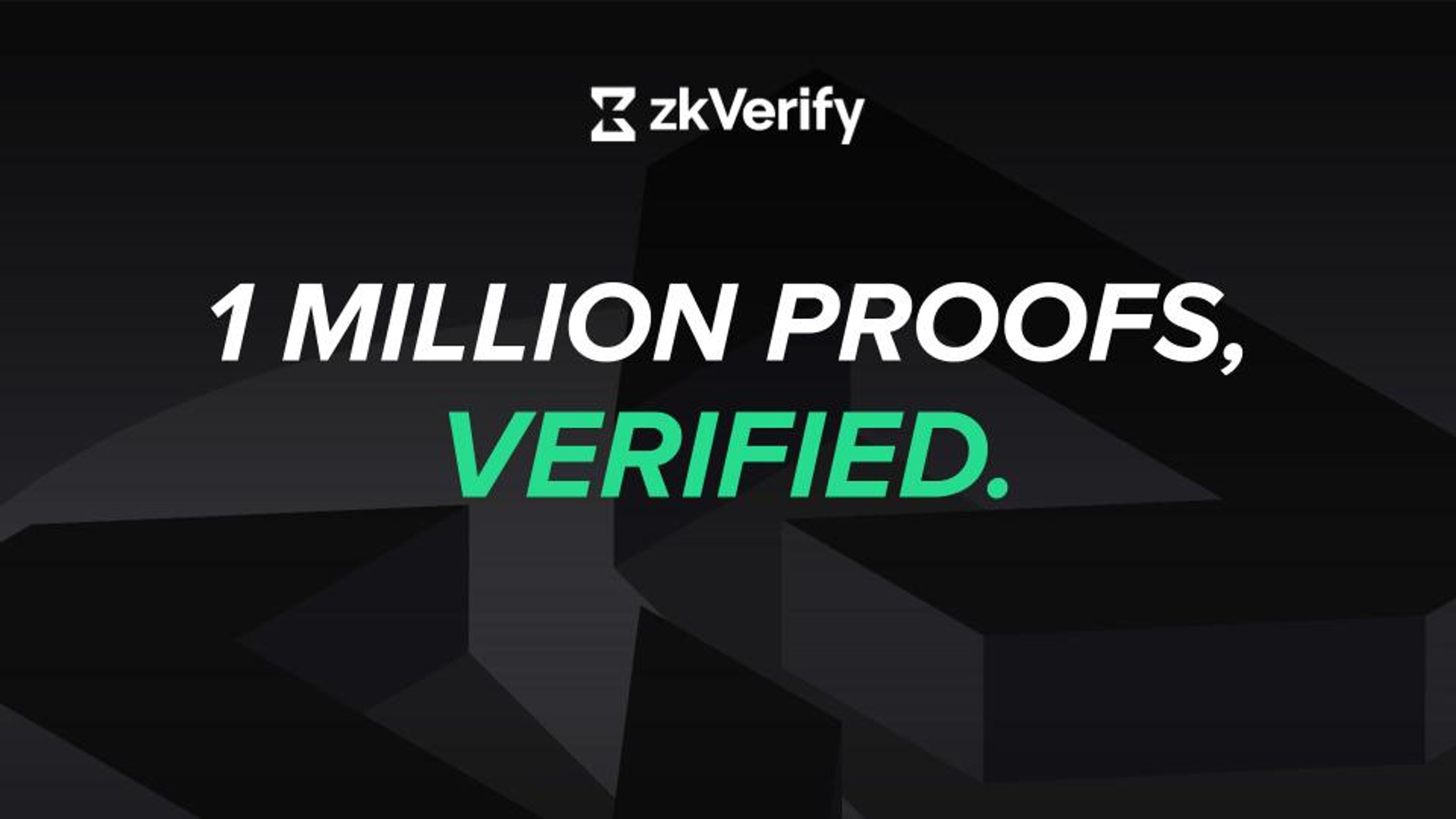 a poster that says `` 1 million proofs , verified . ''