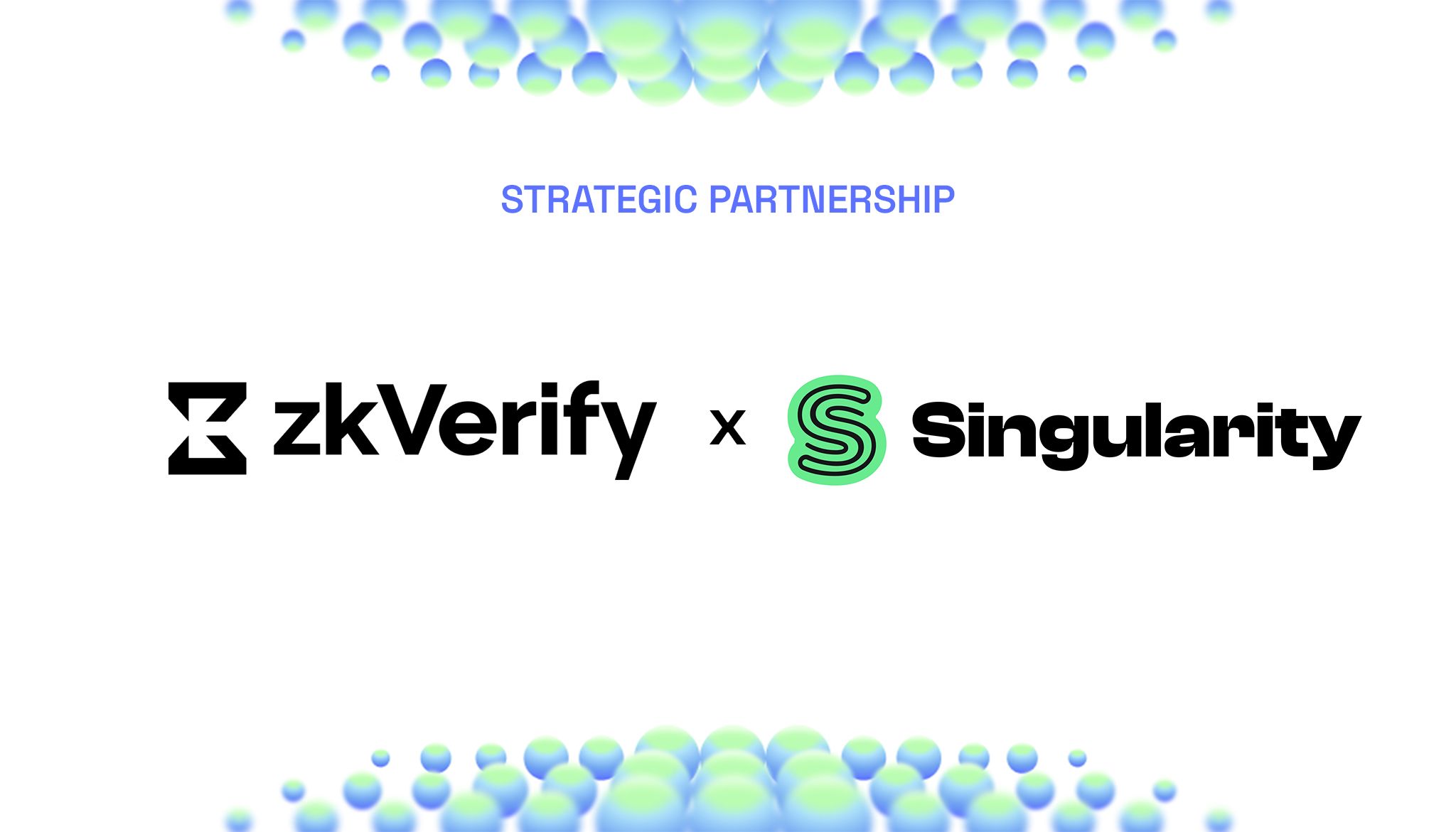 a logo for a strategic partnership between zk verify and singularity .