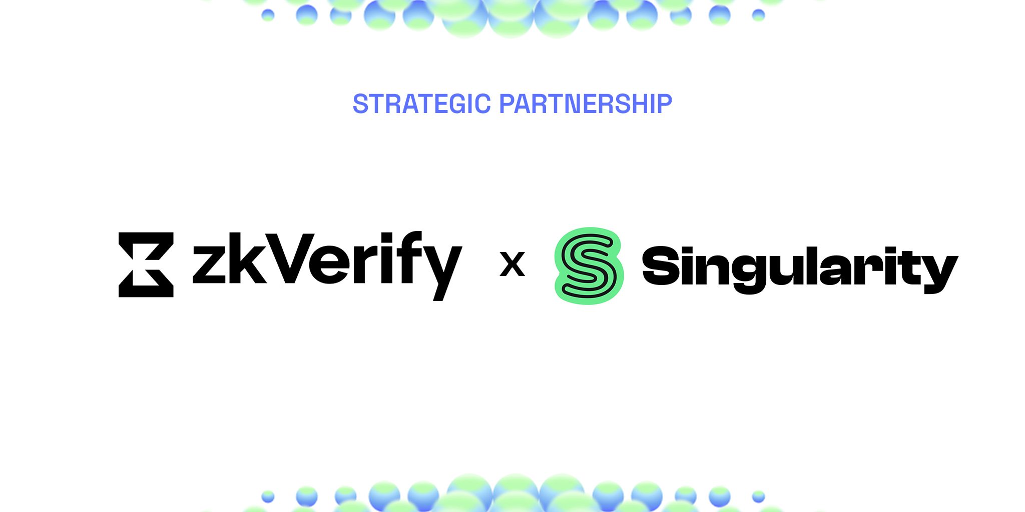 a logo for a strategic partnership between zk verify and singularity .
