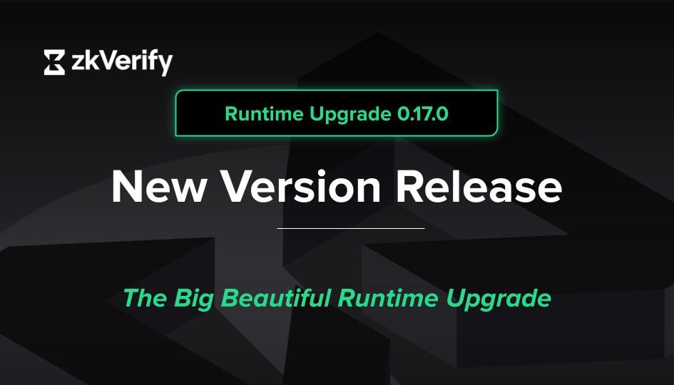a new version release of the big beautiful runtime upgrade .