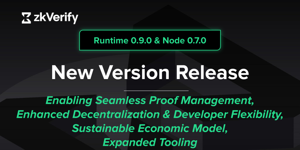 an advertisement for a new version of zkverify