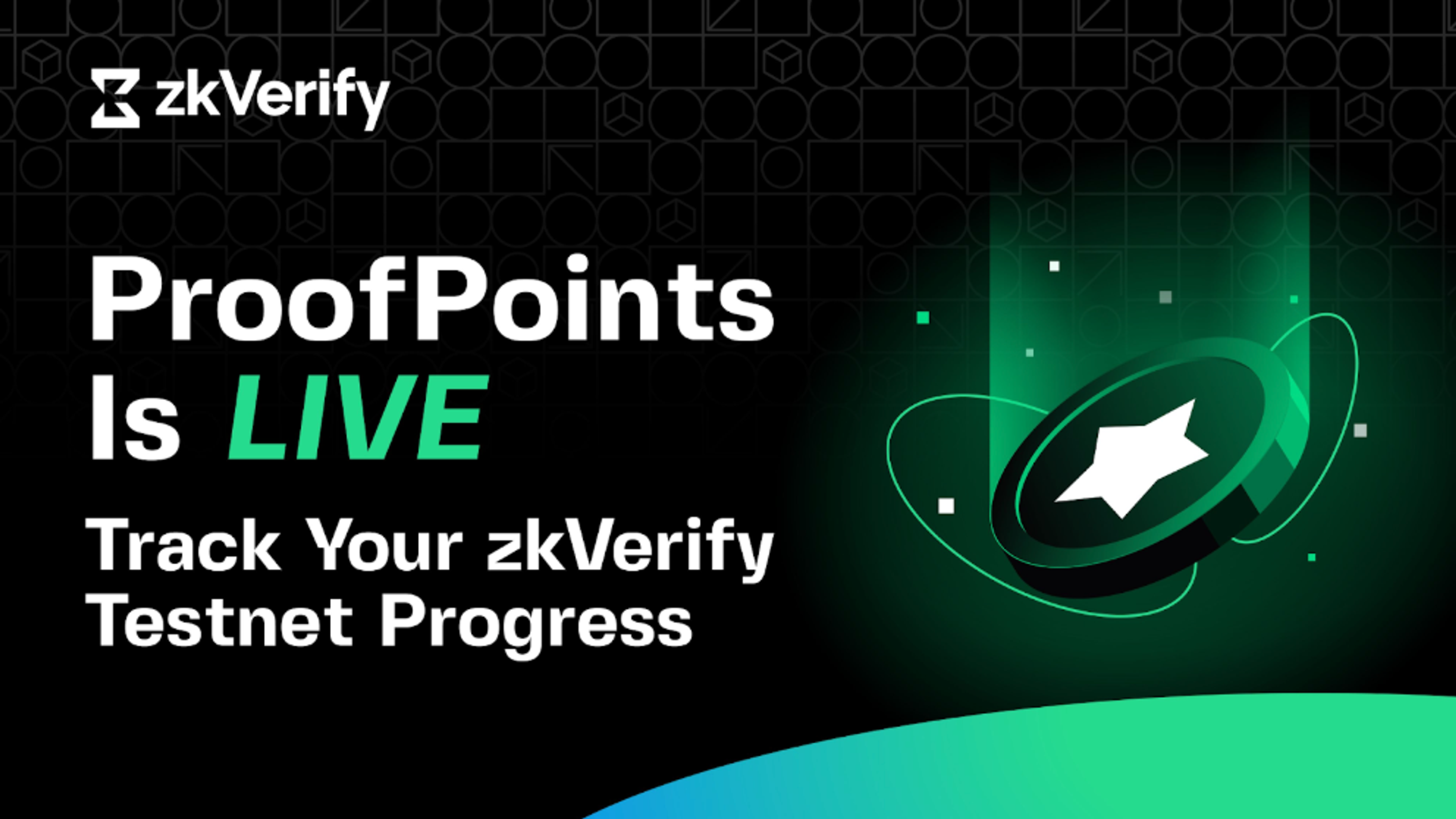 an advertisement for zkverify that says proofpoints is live
