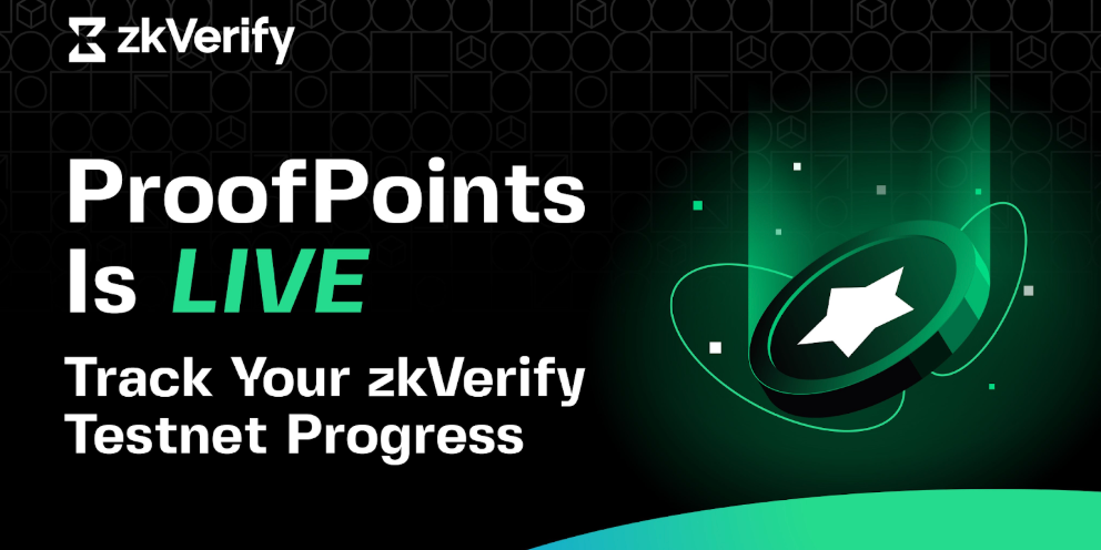 an advertisement for zkverify that says proofpoints is live